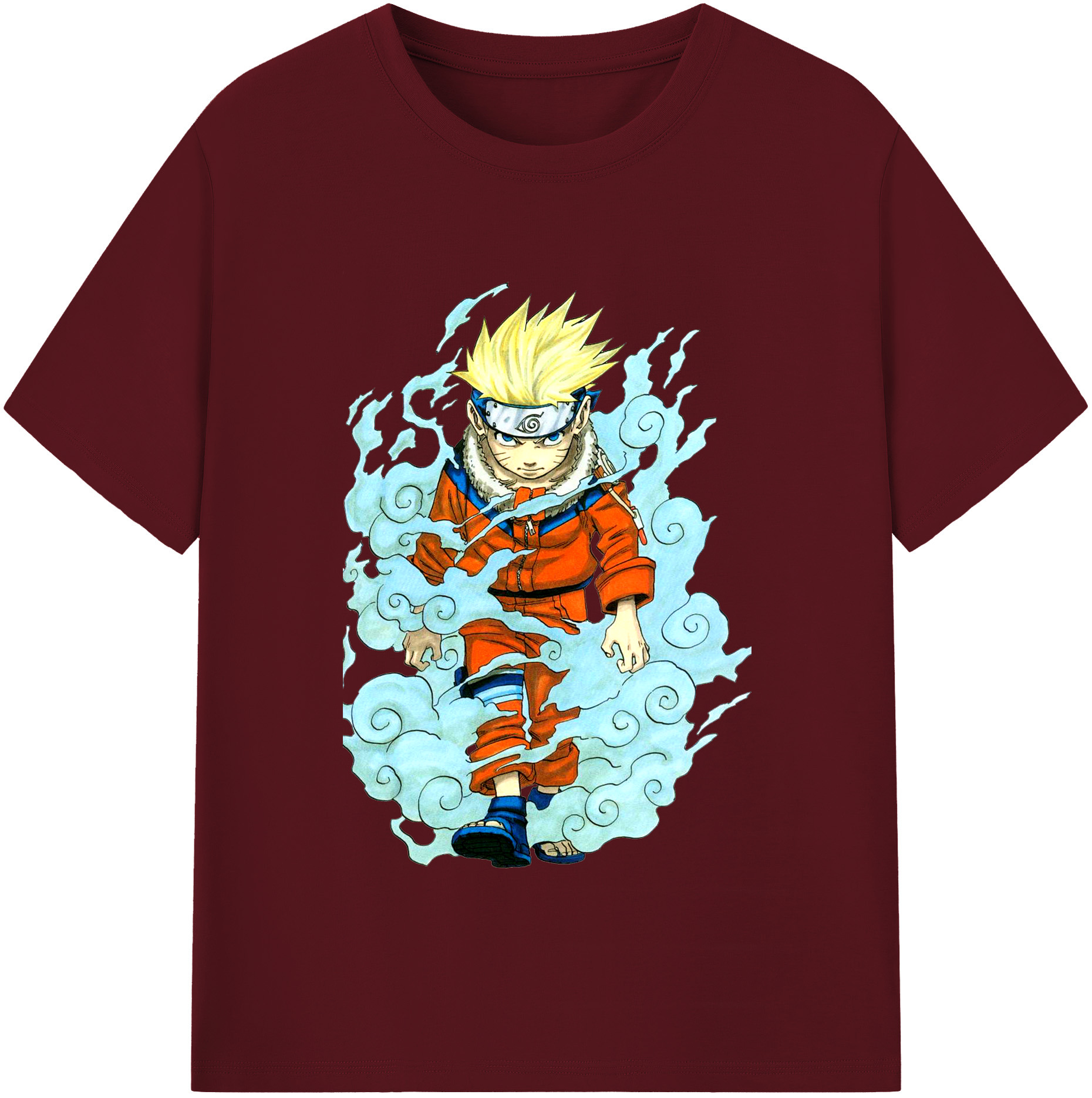 （画像用） NARUTO -ナルト- うずまき ナルト Uzumaki Naruto 綿100％半袖Tシャツ（フロントプリント）